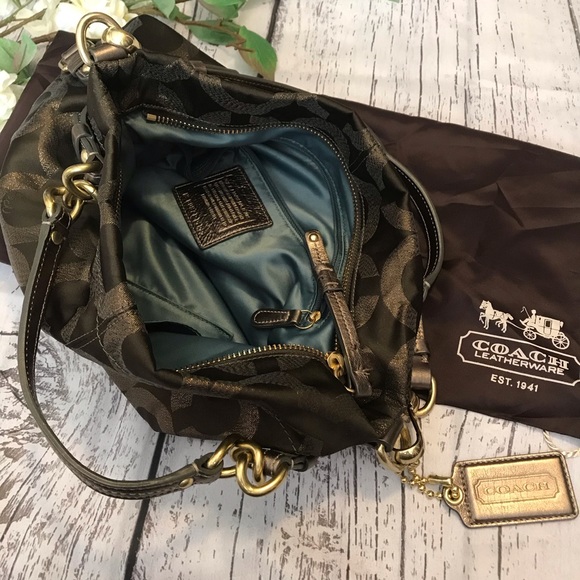 Opt Art Lurex Brooke Olive & Gold Hobo Bag - Picture 3 of 8